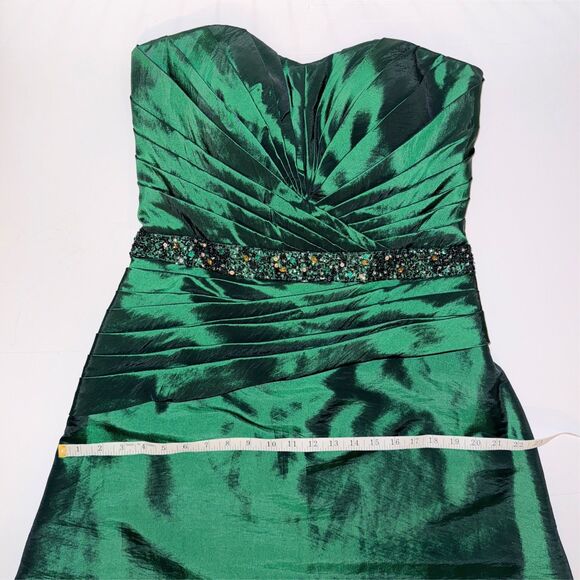 Alyce Designs Strapless Formal Prom Dress Sweetheart Beaded Gown Emerald Green - Picture 11 of 16